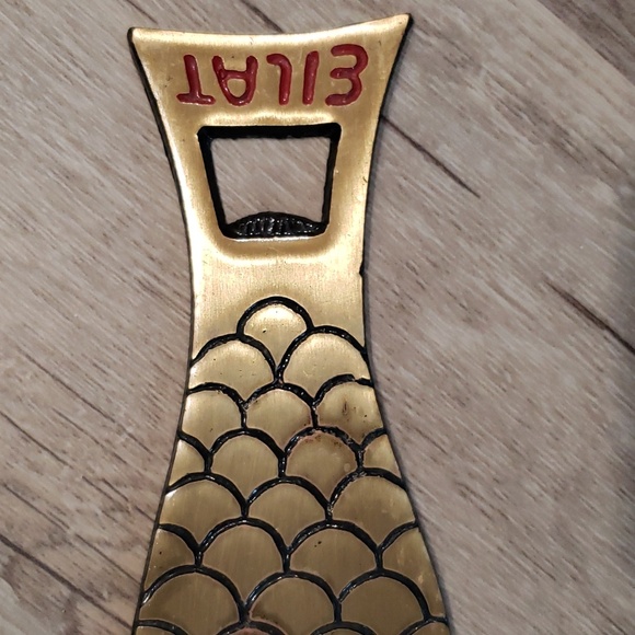Vintage Eilat Israel Brass Fish Bottle Opener - Picture 3 of 6